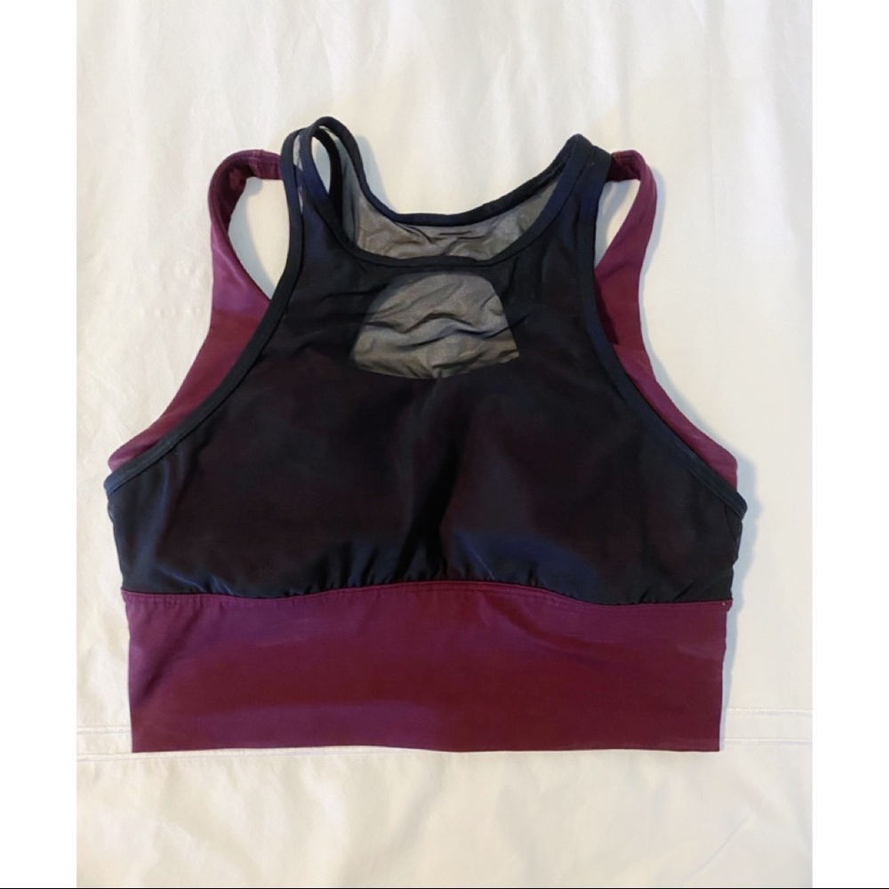 Lululemon Sports Bra in Red Burgundy & Black